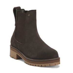 BARBOUR Brown Made In Portugal Suede Chelsea Booties